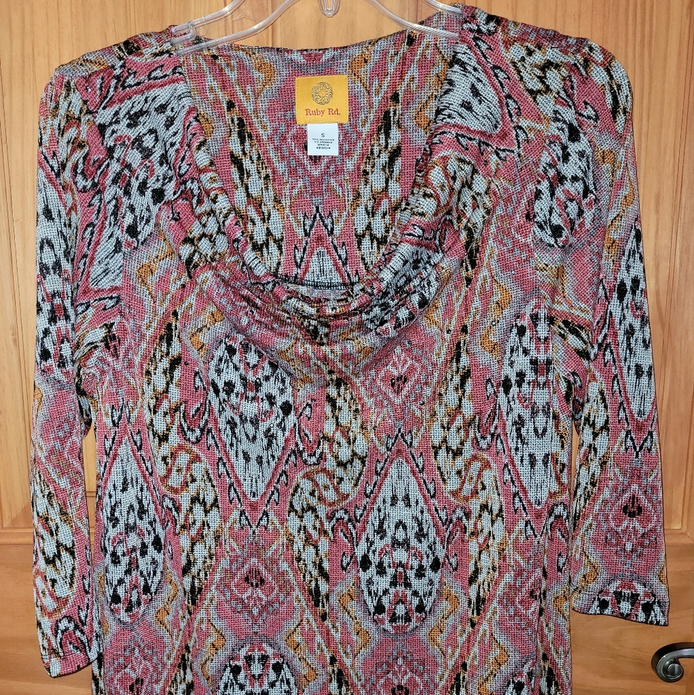 Ruby Rd Size S Cowl Neckline Woman's Top